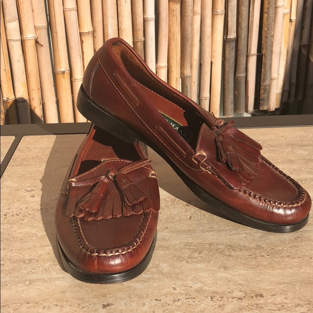 COLE HAAN Men's Brown Kiltie Tassel Loafer EUC 10D